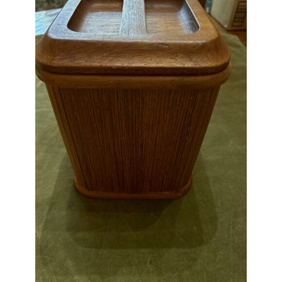 Kalmar Design Vintage Teak Ice Bucket with liner Tiki Bar Outdoor Retro 70's - Picture 1 of 7